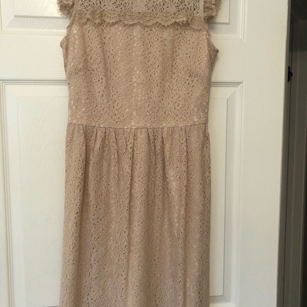 Molley Bracken champagne Lace Dress size Small